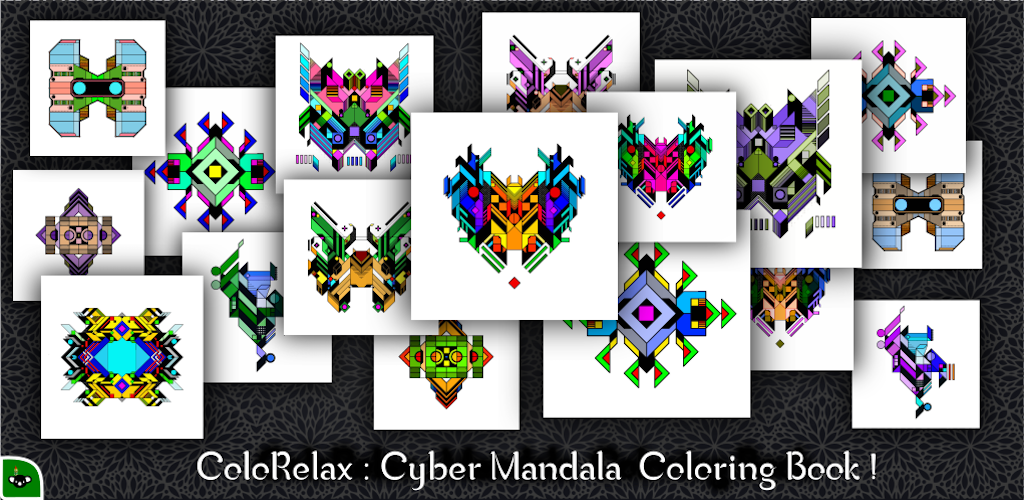 ColoRelax : Cyber Mandalas Coloring Book